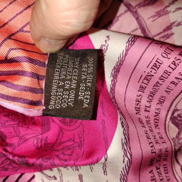 HERMES Jeu Des Omnibus Remix 90 CM Pink Orange Scarf - Excellent In Box - Picture 4 of 11